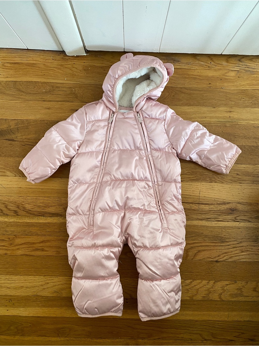 Baby Gap Puffer One-Piece Snowsuit | Pink | 0-6 Months